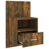 vidaXL Wall-mounted Bedside Cabinet Smoked oak Engineered wood Medium