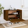 vidaXL Wall-mounted Shoe Cabinet Brown Oak Engineered wood Medium