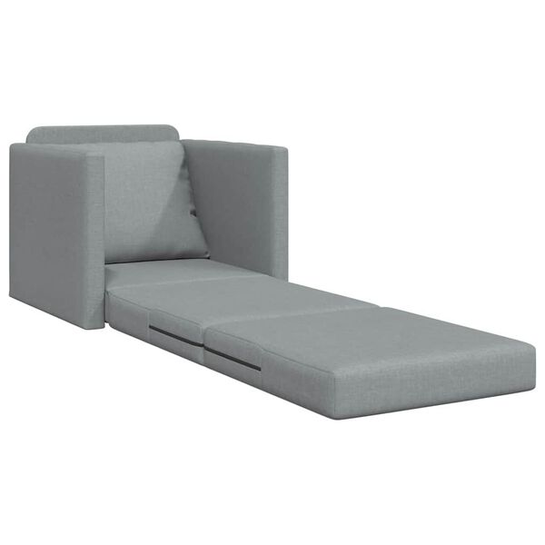 vidaXL Sofa Bed Light Grey 29.13 x 30.31 x 31.89 in Fabric