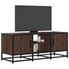 vidaXL TV Cabinet Brown Oak Engineered Wood, Metal Medium TV Cabinet