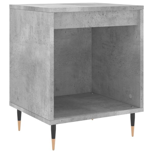 vidaXL Bedside Cabinet Concrete Grey Engineered wood, Metal Medium