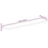vidaXL Table Top 70.9"x11.8"x1.5" Rectangular Solid Wood Mango
