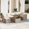 vidaXL Garden Sofa Set Beige, Cream White