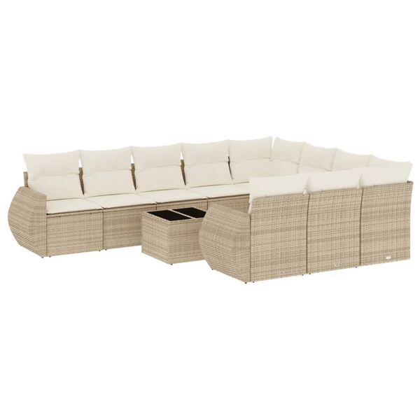 vidaXL Garden Sofa Set Beige