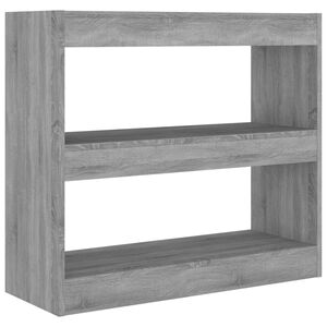 vidaXL Book Cabinet Grey sonoma Engineered wood Medium Book Cabinet