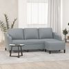 vidaXL 3-seater Sofa With Footstool Light grey