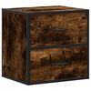 vidaXL Wall-mounted Bedside Cabinet Set of 2 Smoked Oak
