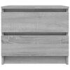 vidaXL Bed Cabinet Grey Sonoma Engineered Wood Medium Bed Cabinet