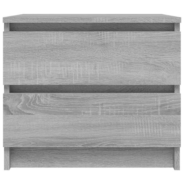 vidaXL Bed Cabinet Grey Sonoma Engineered Wood Medium Bed Cabinet