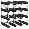 vidaXL Wine Rack for 12 Bottles Black Solid Pine Wood