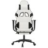 vidaXL Gaming Chair White and Black Faux leather, metal, plywood, foam