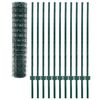 vidaXL Euro Fence Steel 65.6x3.9' Green