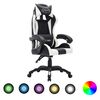 vidaXL Racing Chair White and Black