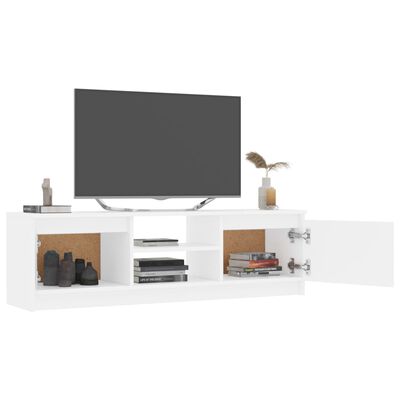 vidaXL TV Stand White 47.2"x11.8"x14" Engineered Wood