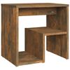 vidaXL Bed Cabinet Set of 2 Smoked oak Engineered wood 15.7x11.8x15.7 in