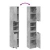 vidaXL Bathroom Cabinet Concrete Grey Engineered Wood Tall
