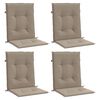 vidaXL Lowback Chair Cushion Set of 4 Taupe Oxford fabric (100% polyester)