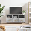 vidaXL TV Cabinet Concrete Grey Engineered Wood and Iron 40.2x14.2x19.7 in