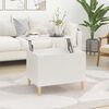 vidaXL Coffee Table White Engineered wood, solid eucalyptus wood Compact