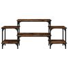 vidaXL TV Cabinet Smoked Oak Engineered Wood, Steel 46.1x13.8x20.5 in