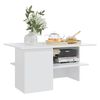 vidaXL Coffee Table Glossy White Engineered Wood Medium Coffee Table