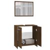 vidaXL Bathroom Furniture Set Brown Oak Engineered wood Standard