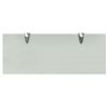 vidaXL Floating Shelf Set of 2 Frosted Tempered safety glass, Zinc alloy