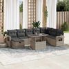 vidaXL Garden Sofa Set Light Grey, Dark Grey PE Rattan Standard