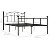 vidaXL Bed Frame Black Metal Double Durable Bed Frame Rectangular