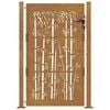 vidaXL Garden Gate 39.4x59.1" Corten Steel Bamboo Design