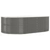 vidaXL Garden Raised Bed Grey Powder-coated steel Large Durable