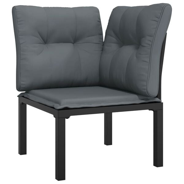 vidaXL Garden Lounge Set Black and Grey