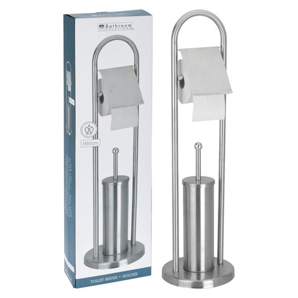 Top Notch Houseware Toilet Brush Silver Stainless Steel Sturdy