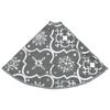 vidaXL Christmas Tree Skirt Grey Polyester Large Collapsible