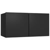 vidaXL TV Cabinet Black Engineered wood Small TV Cabinet Rectangular