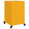 vidaXL Bedside Cabinet Set of 2 Mustard Yellow Cold-rolled Steel Medium