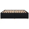 vidaXL Bed Frame Black Polyester, Plywood, Engineered wood, Solid pine wood