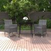 vidaXL Garden Dining Set Grey PE rattan 9.8 square in Seats Many