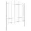 vidaXL Garden Fence White 66.93 x 84.65 in Powder-Coated Steel