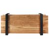 vidaXL TV Cabinet Natural wood and black Solid acacia wood and iron Medium