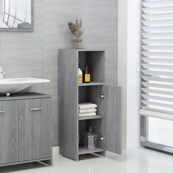 vidaXL Bathroom Cabinet Grey Sonoma Engineered wood Medium