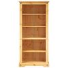 vidaXL Bookcase Brown Solid waxed pinewood 31.5 x 15.7 x 66.9 in