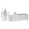 vidaXL Chicken Coop Silver Galvanized Steel 9.8ft x 3.3ft x 4.9ft