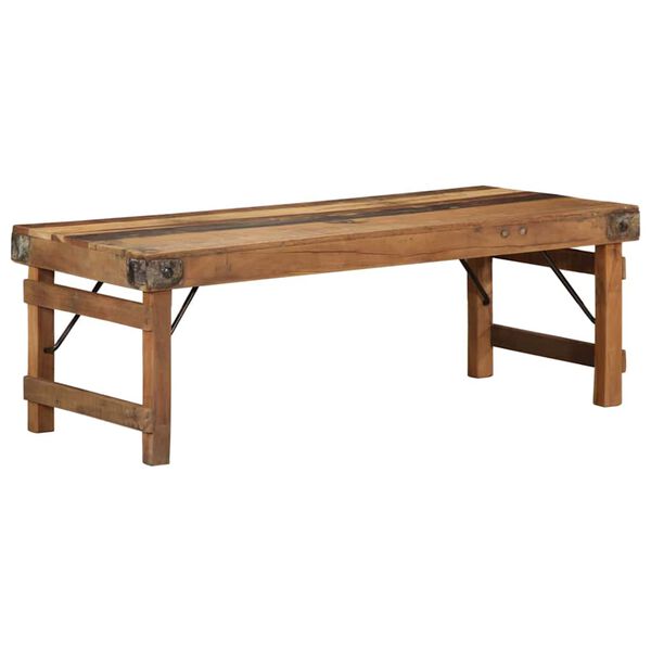 vidaXL Coffee Table Brown 43.31 x 21.65 x 15.75 in Solid Reclaim Wood