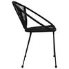 vidaXL Garden Chair Set of 2 Black PVC rattan, steel Standard