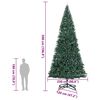 vidaXL Artificial Pre-lit Christmas Tree Green 196.85 in PVC