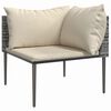 vidaXL Garden Lounge Set Grey PE rattan Large Modular