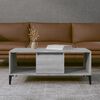 vidaXL Coffee Table Grey sonoma Engineered wood, Metal Medium