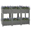 vidaXL Raised Bed Light Grey Polypropylene 47.2x15.7x28.0 in Durable
