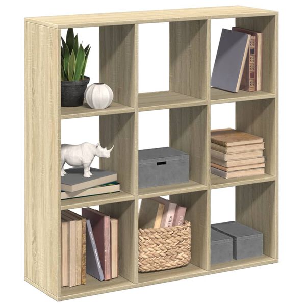 vidaXL Room Divider Bookcase Sonoma oak Engineered wood Medium